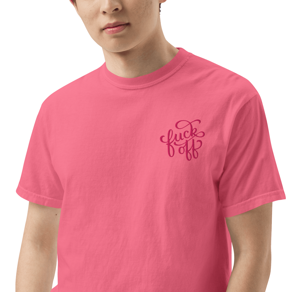 Fuck Off Embroidered Comfy Tee
