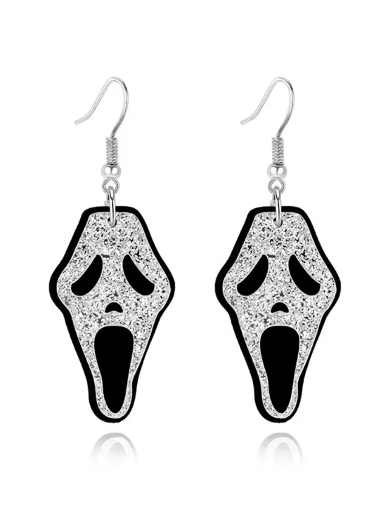Ghostface Acrylic Dangle Earrings