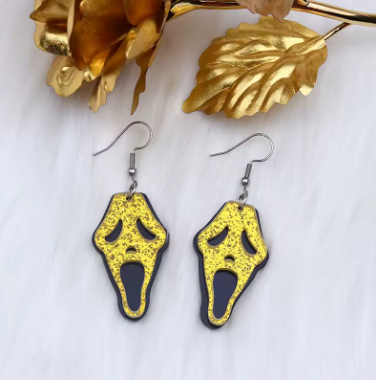 Ghostface Acrylic Dangle Earrings
