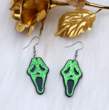 Ghostface Acrylic Dangle Earrings