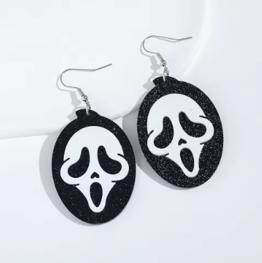 Ghostface Acrylic Dangle Earrings