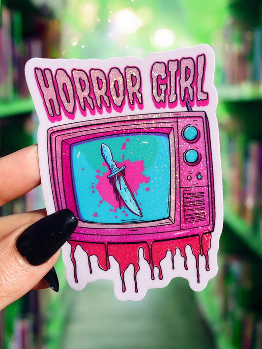 Horror Girl Halloween Sticker