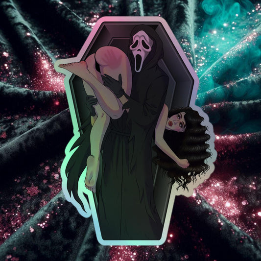 Ghostface Coffin Holographic stickers