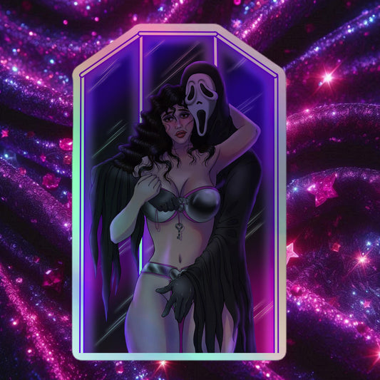 Ghostface Chastity Belt Holographic stickers