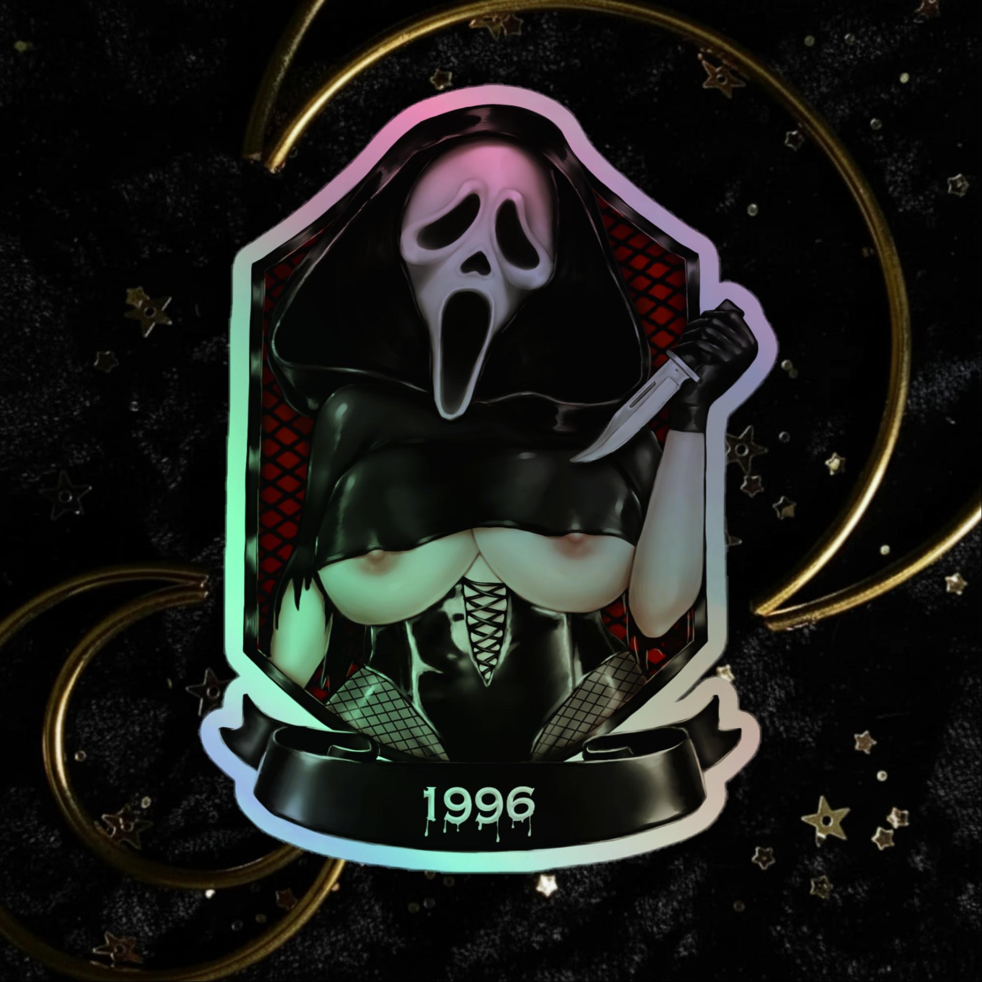 Ghostface Woman Holographic stickers – Libertys Nation
