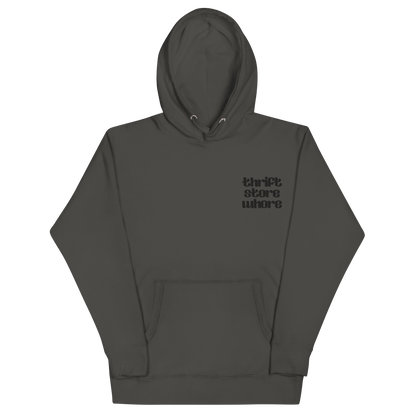 Thrift Store Whore Embroidered Hoodie