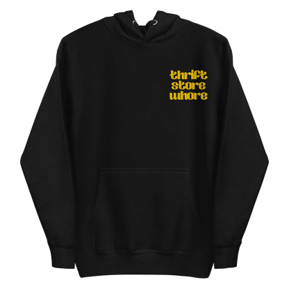 Thrift Store Whore Embroidered Hoodie
