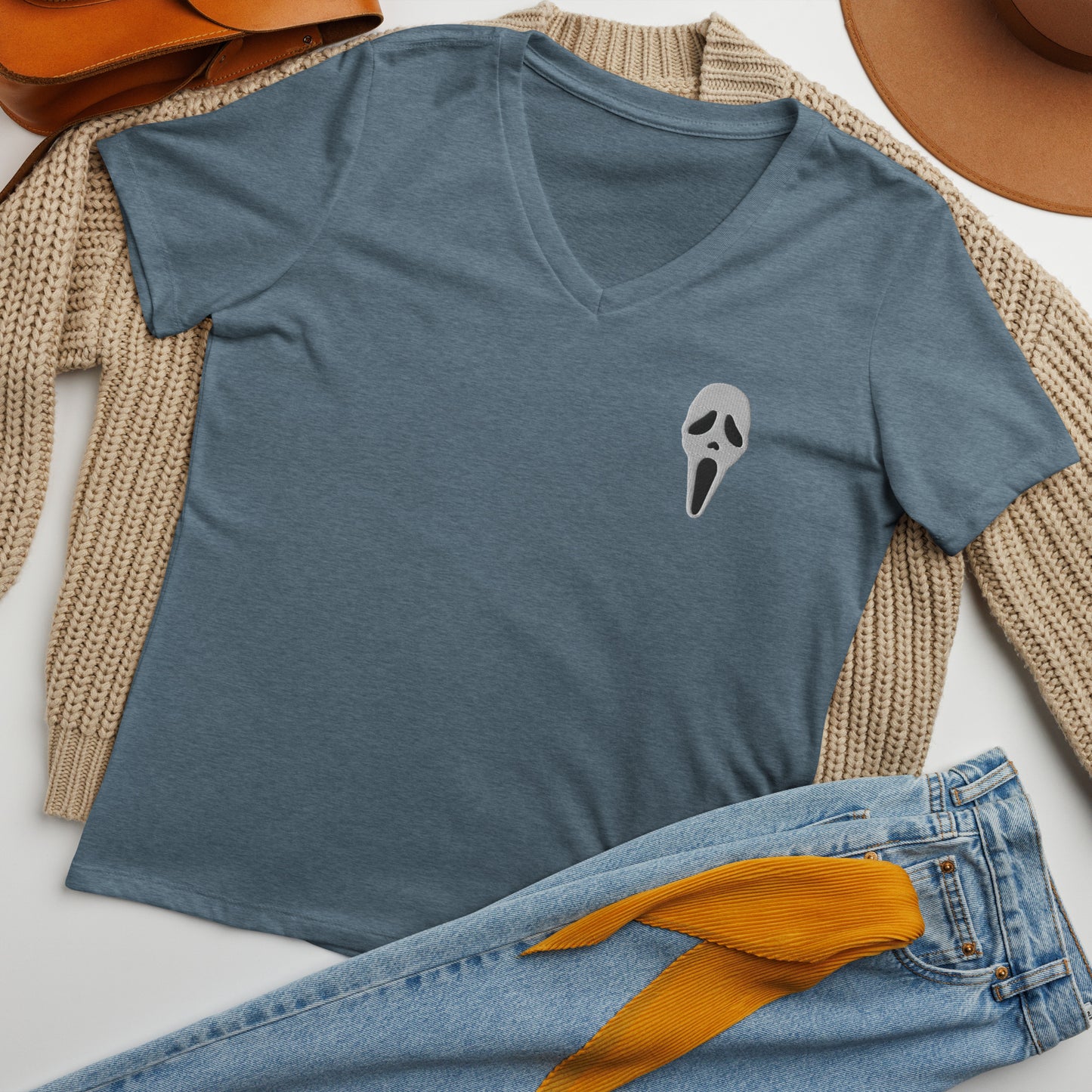 Ghostface Women’s relaxed v-neck t-shirt