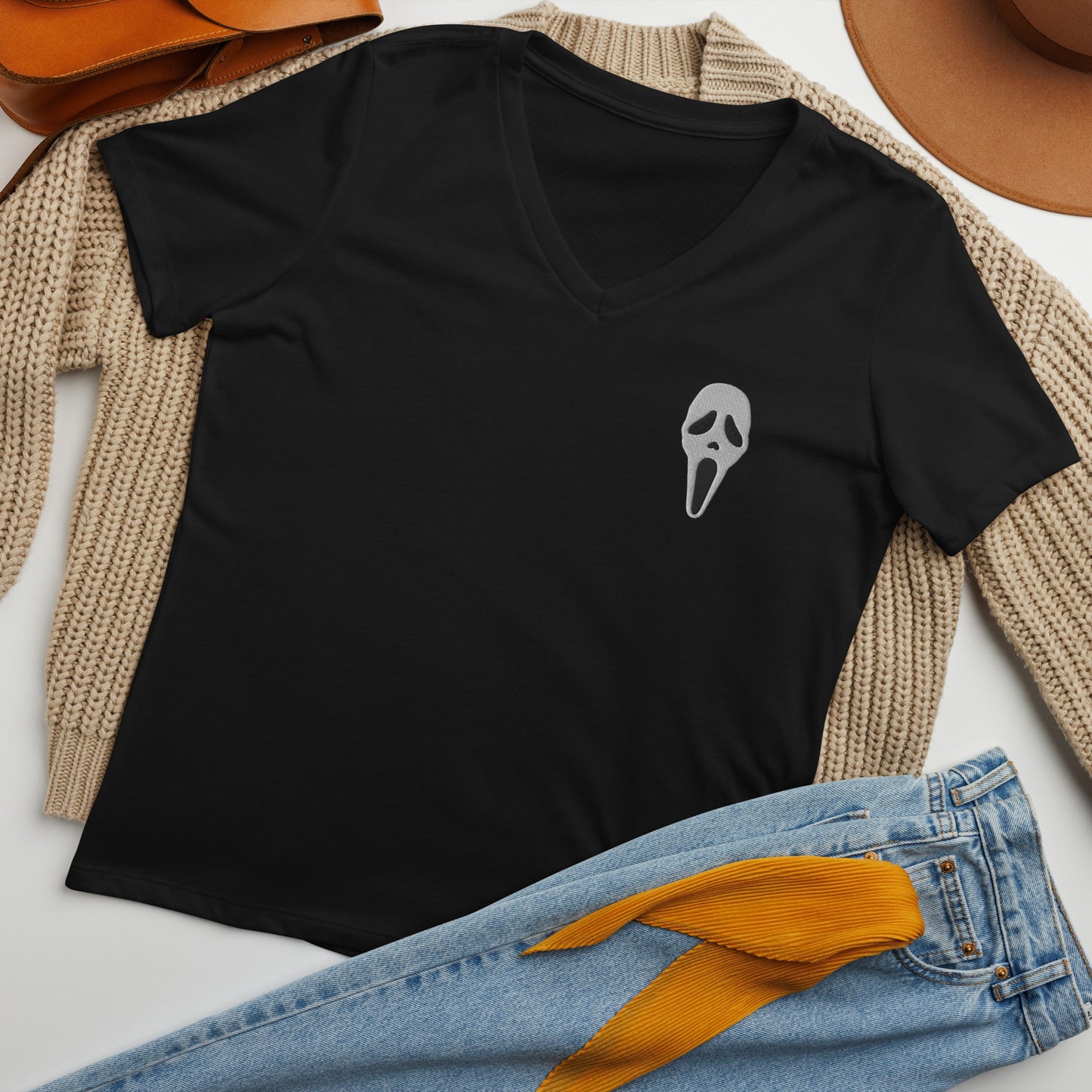 Ghostface Women’s relaxed v-neck t-shirt